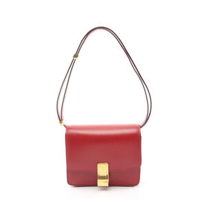 Celine Classic Crossbody Box Bag flap pushlock Red